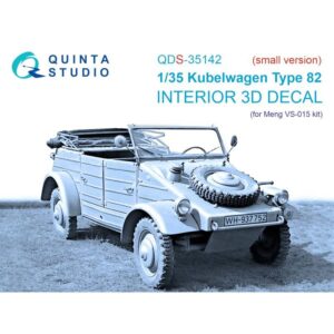 Kubelwagen Type 82 3D-Printed & coloured Interior on decal paper (Meng VS-015) (Small version) - 1/35