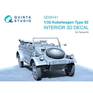 Kubelwagen Type 82 3D-Printed & coloured Interior on decal paper (Tamiya) - 1/35