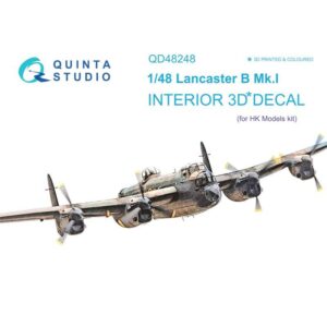 Lancaster B Mk.I 3D-Printed & coloured Interior on decal paper (HK Models) - 1/48
