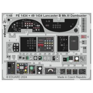 Lancaster B Mk.III Dambuster cockpit 1/48 recommended for HKM