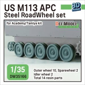 M113A2 Roadwheel outside parts(Steel wheels) w/ Idler wheels (for Tamiya/Academy 1/35 kit)- 3D printed
