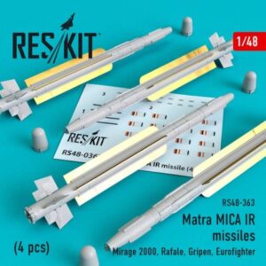 Matra MICA IR missiles (4 pcs) (Mirage 2000, Rafale, Gripen, Eurofighter) (1/48)
