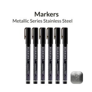 Metallic Series Markers - Stainless Steel