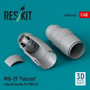 MiG-29 "Fulcrum" exhaust nozzles for GWH kit (3D printed) (1/48)