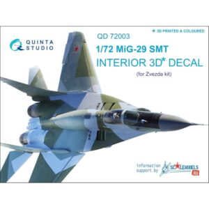 MiG-29 SMT 3D-Printed & coloured Interior on decal paper (7309 Zvezda) - 1/72