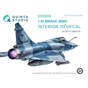 Mirage 2000C 3D-Printed & coloured Interior on decal paper (Kitty Hawk) - 1/32