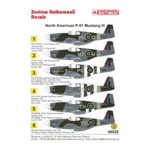 North American P-51 Mustang III decals - 1/48 Part 2