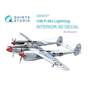 P-38J 3D-Printed & coloured Interior on decal paper (Tamiya) - 1/48