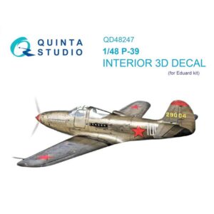 P-39 3D-Printed & coloured Interior on decal paper (Eduard) - 1/48