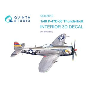 P-47 D-30 3D-Printed & coloured Interior on decal paper (Miniart) - 1/48