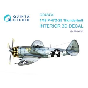 P-47D-25 Thunderbolt 3D-Printed & coloured Interior on decal paper (Miniart) - 1/48