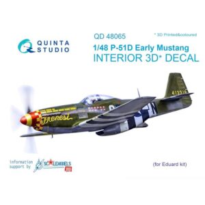 P-51D (Early) 3D-Printed & coloured Interior on decal paper (Eduard) - 1/48
