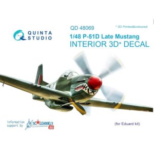 P-51D (Late) 3D-Printed & coloured Interior on decal paper (Eduard) - 1/48