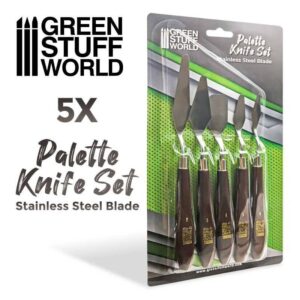 Palette knife and Modeling Spatulas Tools (stainless steel) - 5pcs