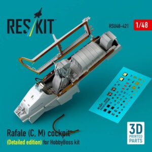 Rafale (C, M) cockpit (Detailed edition) for HobbyBoss kit (3D printed) (1/48)