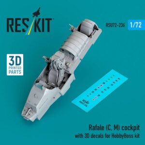 Rafale (C, M) cockpit with 3D decals for HobbyBoss kit (3D Printed) (1/72)