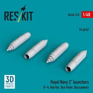 Royal Navy 2 launchers (4 pcs) (F-4, Harrier, Sea Vixen, Buccaneer) (3D Printed) (1/48)
