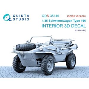 Schwimmwagen Type 166 3D-Printed & coloured Interior on decal paper (Hero) (Small version) - 1/35