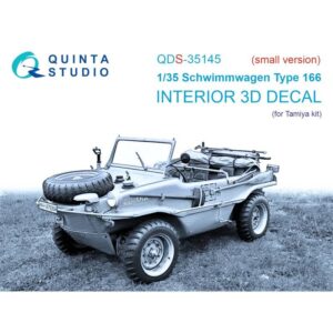 Schwimmwagen Type 166 3D-Printed & coloured Interior on decal paper (Tamiya) (Small version) - 1/35