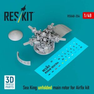Sea King unfolded main rotor for Airfix kit (3D printed) (1/48)