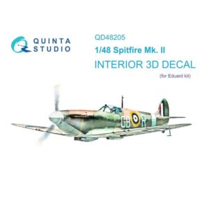Spitfire Mk.II 3D-Printed & coloured Interior on decal paper (Eduard) - 1/48