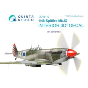 Spitfire Mk.IX 3D-Printed & coloured Interior on decal paper (Eduard) - 1/48