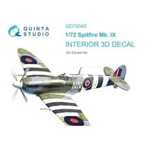 Spitfire Mk.IX 3D-Printed & coloured Interior on decal paper (Eduard) - 1/72