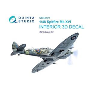 Spitfire Mk.XVI 3D-Printed & coloured Interior on decal paper (Eduard) - 1/48