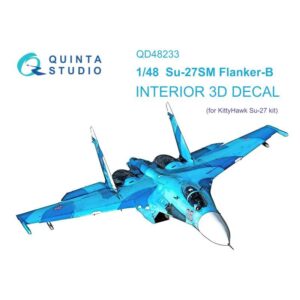 Su-27SM 3D-Printed & coloured Interior on decal paper (KittyHawk) - 1/48