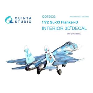 Su-33 3D-Printed & coloured Interior on decal paper (Zvezda) - 1/72