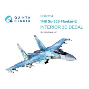 Su-35S 3D-Printed & coloured Interior on decal paper (KittyHawk) - 1/48