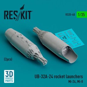 UB-32A-24 rocket launchers (2 pcs) (Mi-24, Mi-8) (3D Printed) (1/35)