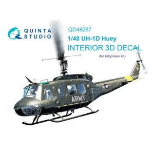 UH-1D 3D-Printed & coloured Interior on decal paper (KittyHawk) - 1/48