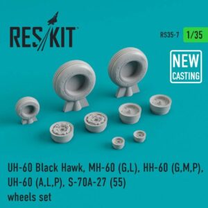 UH-60 "Black Hawk"/MH-60 (G,L)/HH-60 (G,M,P)/UH-60 (A,L,P)/S-70A-27(55) wheels set (weighted) (1/35)