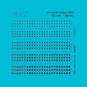 Universal cockpit dials 1.00 mm - 1.80mm