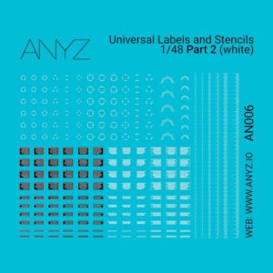 Universal Labels and Stencils 1/48 Part 2 (white)