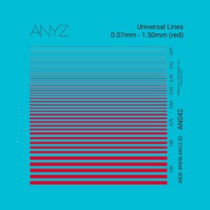 Universal Lines 0.07mm - 1.50mm (red)