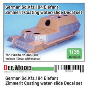 WWII German Elefand Zimmerit coating decal set (1/35 Zvezda kit)