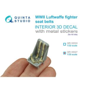 WWII Luftwaffe fighter seatbelts (with metal buckles) (All kits) - 1/35