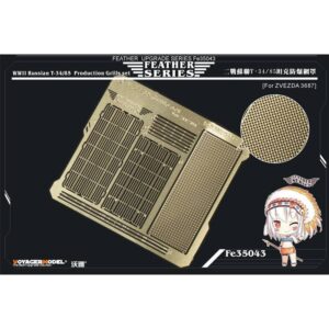 WWII Russian T-34/85 Production Grills set (ZVEZDA 3687) - VOYAGER MODELS