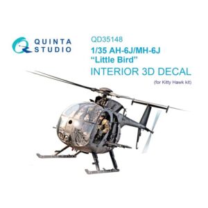 AH-6J/MH-6J 3D-Printed & coloured Interior on decal paper (Kitty Hawk)