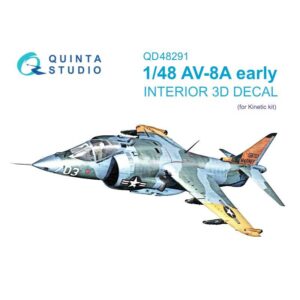 AV-8A Early 3D-Printed & coloured Interior on decal paper (Kinetic)