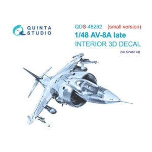 AV-8A Late 3D-Printed & coloured Interior on decal paper (Kinetic) (Small version)