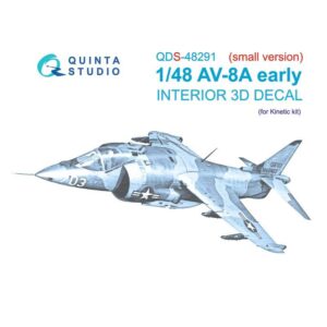 AV-8A Early 3D-Printed & coloured Interior on decal paper (Kinetic) (Small version)