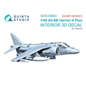 AV-8B Harrier II Plus 3D-Printed & coloured Interior on decal paper (UMa) (Small version)