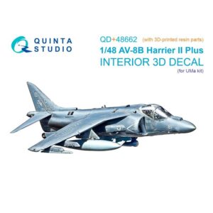 AV-8B Harrier II Plus 3D-Printed & coloured Interior on decal paper (UMa) (with 3D-printed resin parts)