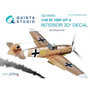 Bf 109F-2/F-4 3D-Printed & coloured Interior on decal paper (Eduard)