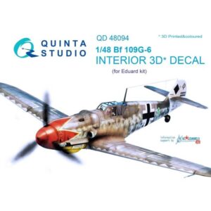 Bf 109G-6 3D-Printed & coloured Interior on decal paper (Eduard)