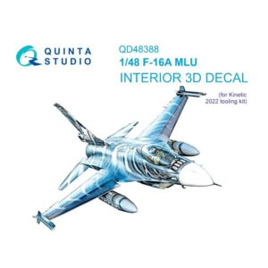 F-16A MLU 3D-Printed & coloured Interior on decal paper (Kinetic 2022 tool)