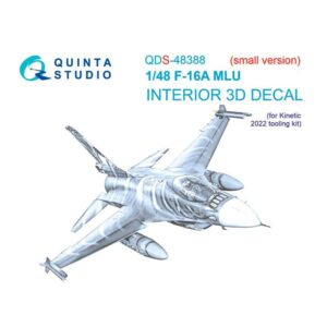 F-16A MLU 3D-Printed & coloured Interior on decal paper (Kinetic 2022 tool) (Small version)